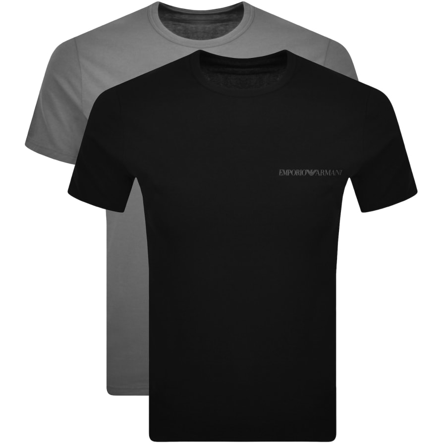 Emporio Armani 2 Pack Logo T Shirts | Mainline Menswear us